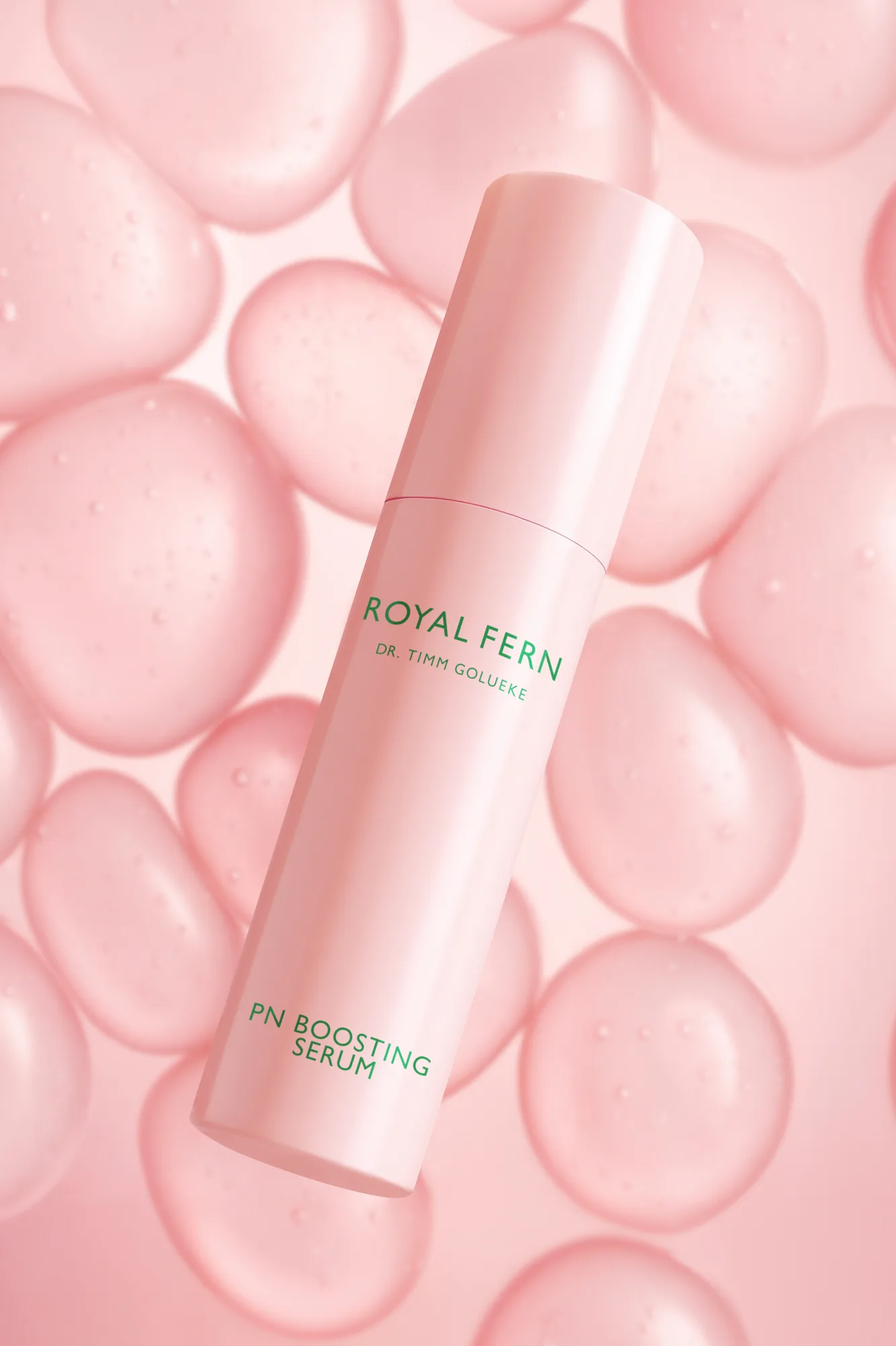 Royal Fern PN Boosting Serum. AI hero imagery for a clinical skincare story, created in Dubai by Aleksandar Pasaric.